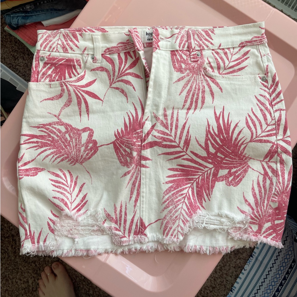 Tropical print Kenzie skirt